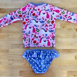 Millie Loves Lily Pink Unicorn Rashguard Set